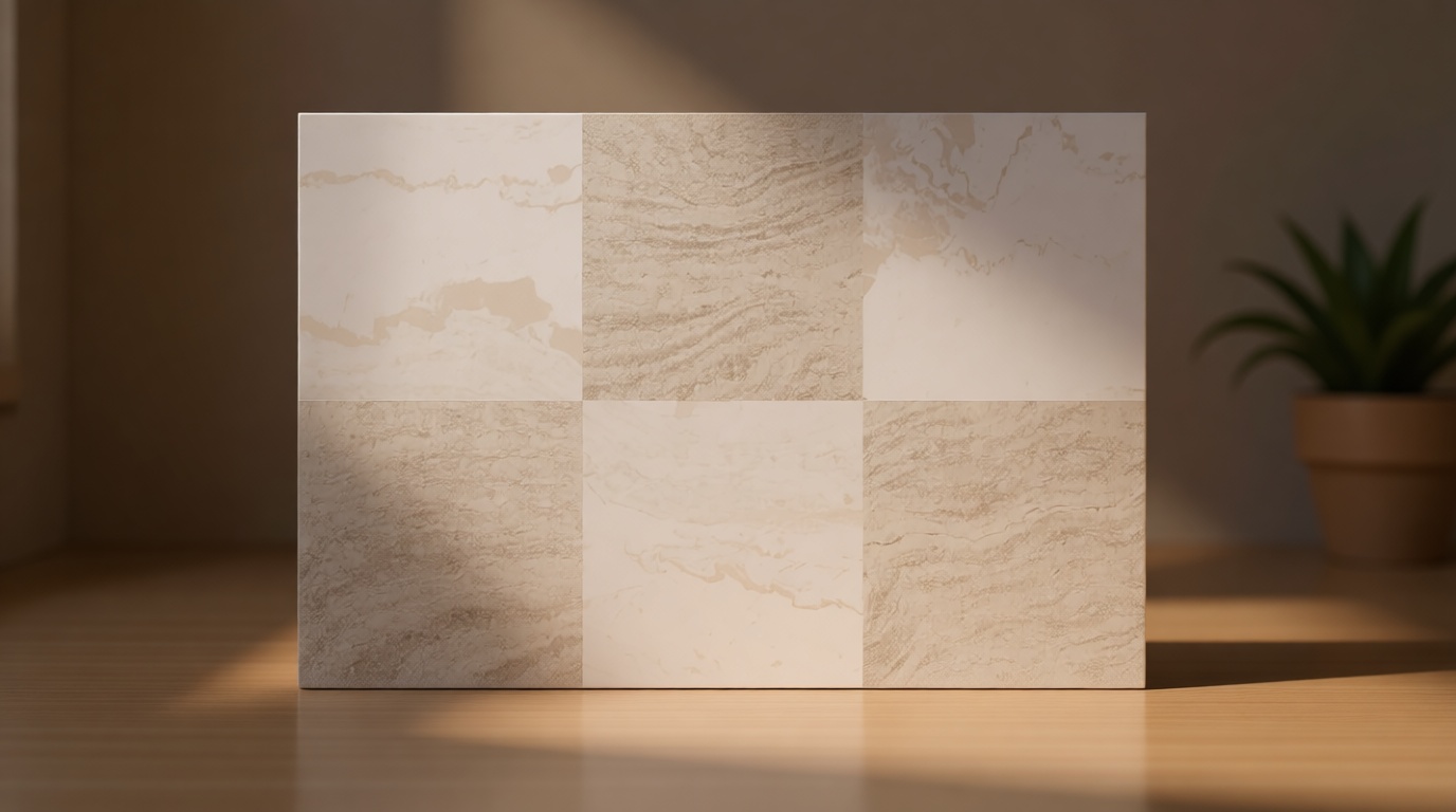 FloorPops x Chris Loves Julia 12-in by 12-in Bonneville Beige Peel and Stick Floor Tiles, FP5061