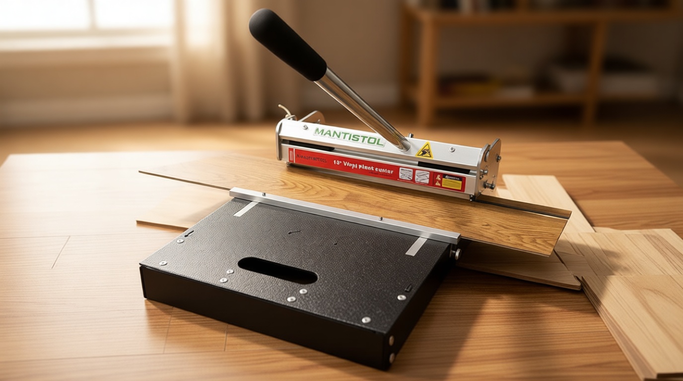 13" Rigid Core Vinyl Floor Cutter, Cuts SPC/LVP/LVT/WPC up to 9.5mm; Crack-free! Moveable blade for irregular corners, door jams, etc. -saves 30% time! Perfect for Pros & DIYers!