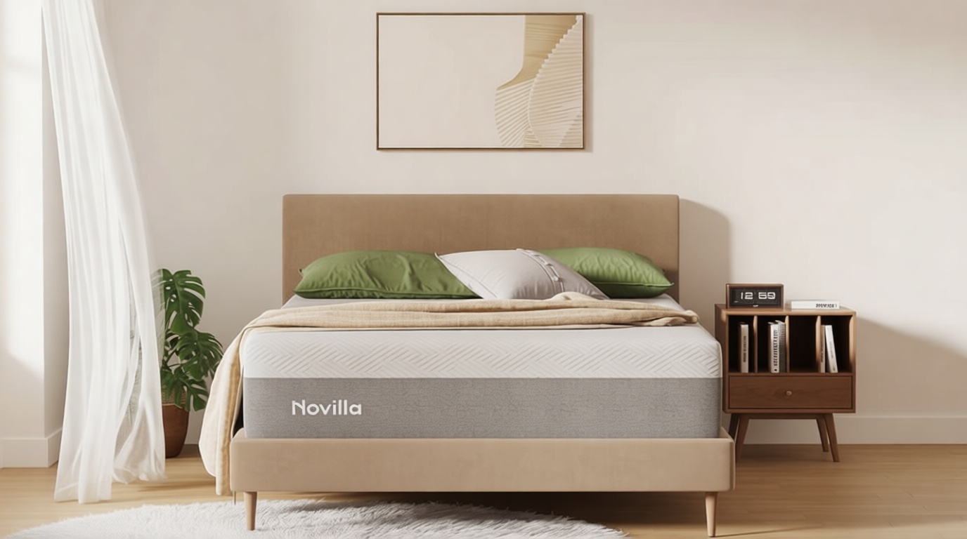 Novilla Queen Size Mattress, 12 inch Gel Memory Foam Mattress for a Cool Sleep & Pressure Relief, Medium Firm Feel with Motion Isolating, Bliss OEKO-TEX STANDARD 100