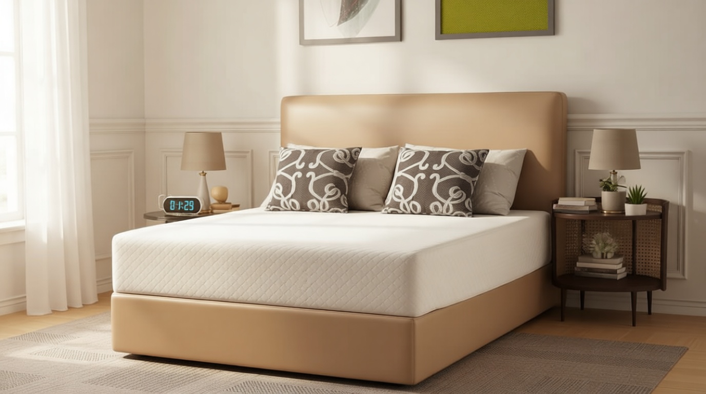 FDW | 10 Inch Queen Mattress | Medium Firm | Gel Memory Foam Mattress | White | Bed in a Box, CertiPUR-US Certified | Pressure Relief, Cooling Ventilated Foam | Washable Removable Cover