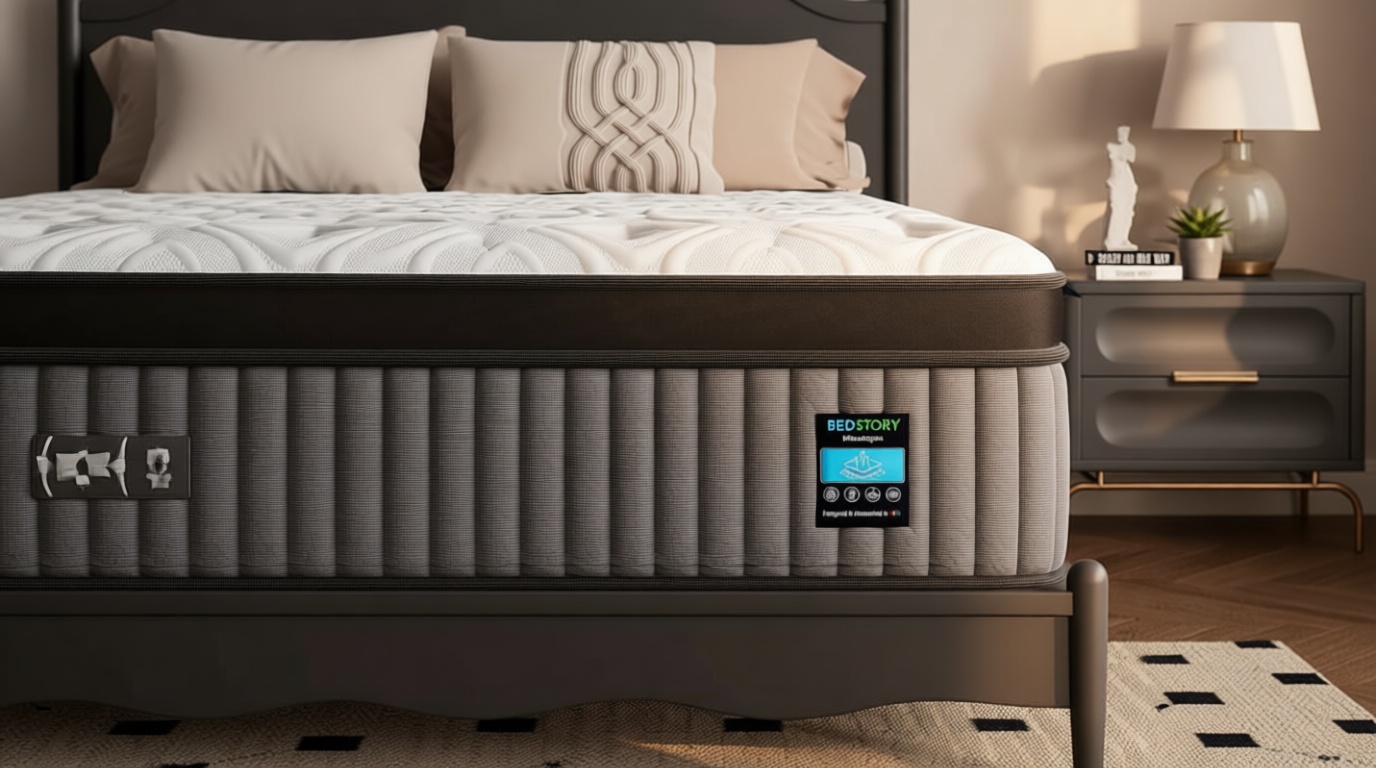 BedStory Extra Firm Queen Mattress 14 Inch, Deep Sleep Hybrid Mattresses 7-Zone Pain Relief - Extra Firm Bed in a Box - Fiberglass Free, CertiPUR-US Certified, 365-Night Trial, 10 Years Warranty OEKO-TEX STANDARD 100