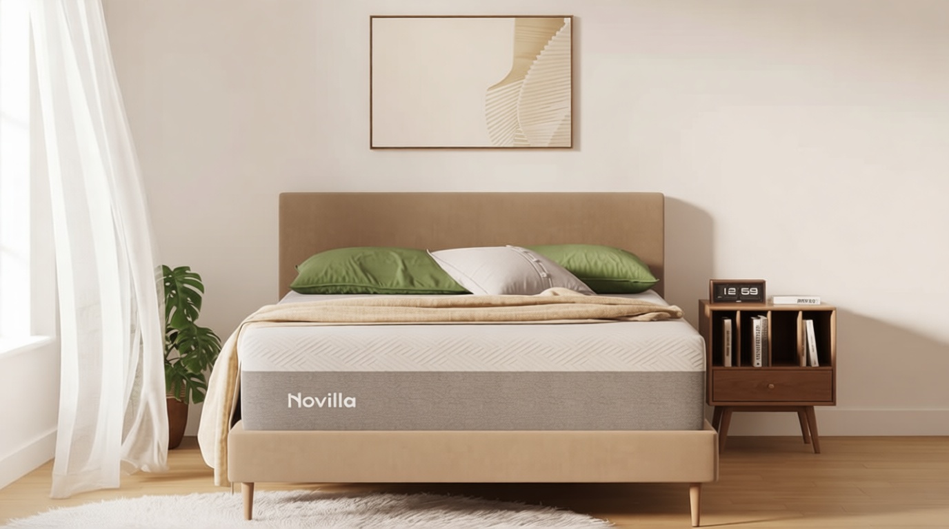Novilla Queen Size Mattress, 12 inch Gel Memory Foam Mattress for a Cool Sleep & Pressure Relief, Medium Firm Feel with Motion Isolating, Bliss OEKO-TEX STANDARD 100
