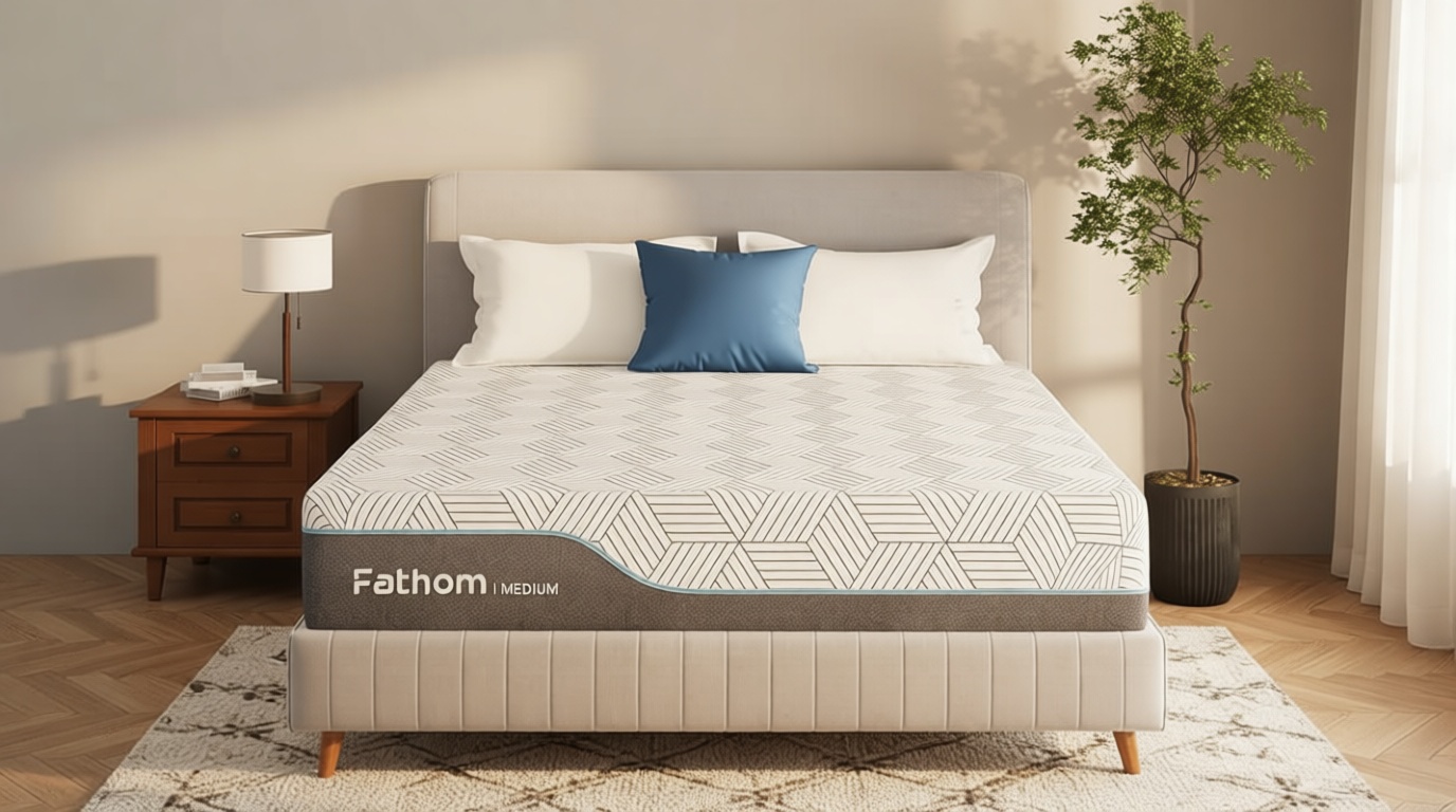 FATHOM Medium Queen Mattress 12 Inch Memory Foam Mattress Queen Size Bed in a Box for Back Pain Relief and Cool Sleep with Gel Foam and Removeable Fiberglass Free Cover, CertiPUR-US Certified