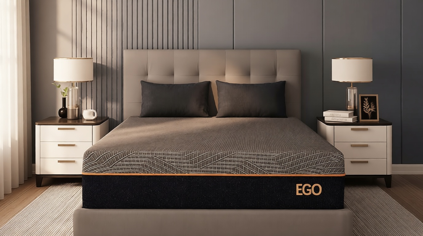 EGOHOME 12 Inch Queen Memory Foam Mattress for Back Pain, Cooling Copper Gel Bed in a Box, Foam Made in USA, CertiPUR-US Certified, Therapeutic Medium Firm, Double 60x80x12 Black OEKO-TEX STANDARD 100