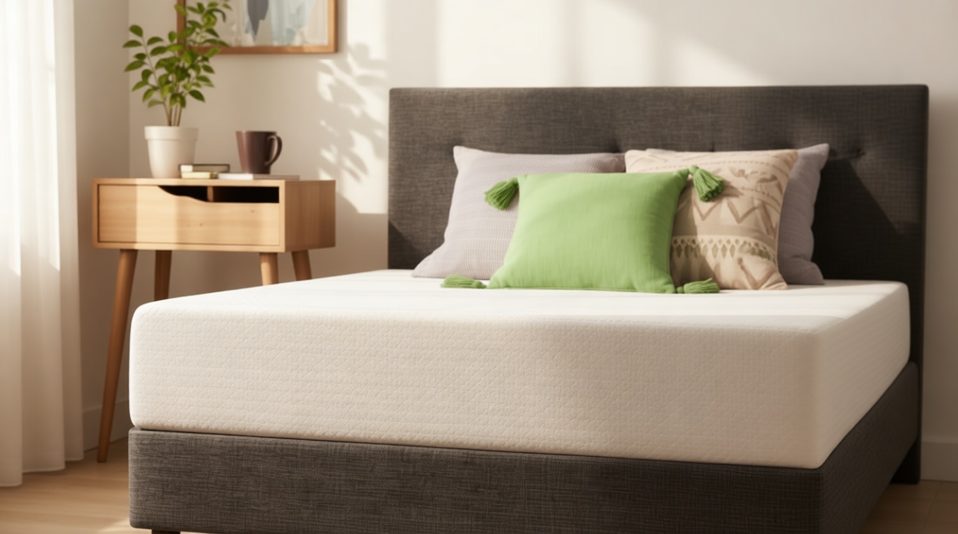 Best Price Mattress Full Mattress 6 inch Bed-In-a-Box, Green Tea Memory Foam White