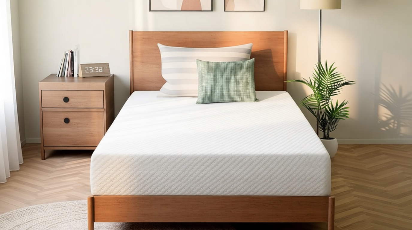 GAESTE 8 Inch Twin Cooling Gel Memory Foam Mattress for Cool Sleep Medium Firm CertiPUR-US Certified Foam, Mattress in a Box Pressure Relief Removable Cover No Fiberglass (Twin, 8 in)