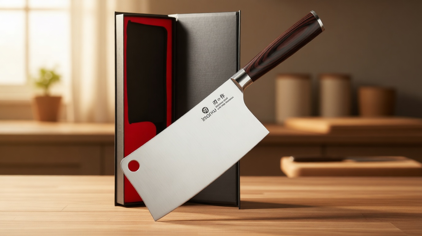 imarku Cleaver Knife 7 Inch Meat Cleaver, Japanese High Carbon Stainless Steel Butcher Knife with Ergonomic Handle, Ultra Sharp Chopping Knife, Kitchen Gadgets for Home/Restaurant, Gifts for Men Women The Forest Stewardship Council