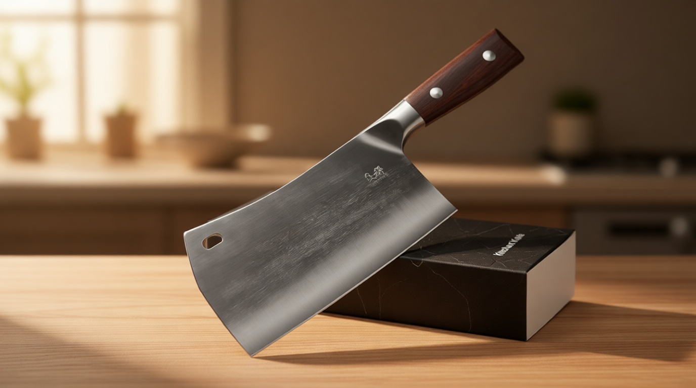 ENOKING 7.5″ Cleaver Knife, Chef’s Knives – Hand Forged, German High Carbon Stainless Steel Butcher Knife with Full Tang Handle for Home Kitchen & Restaurant