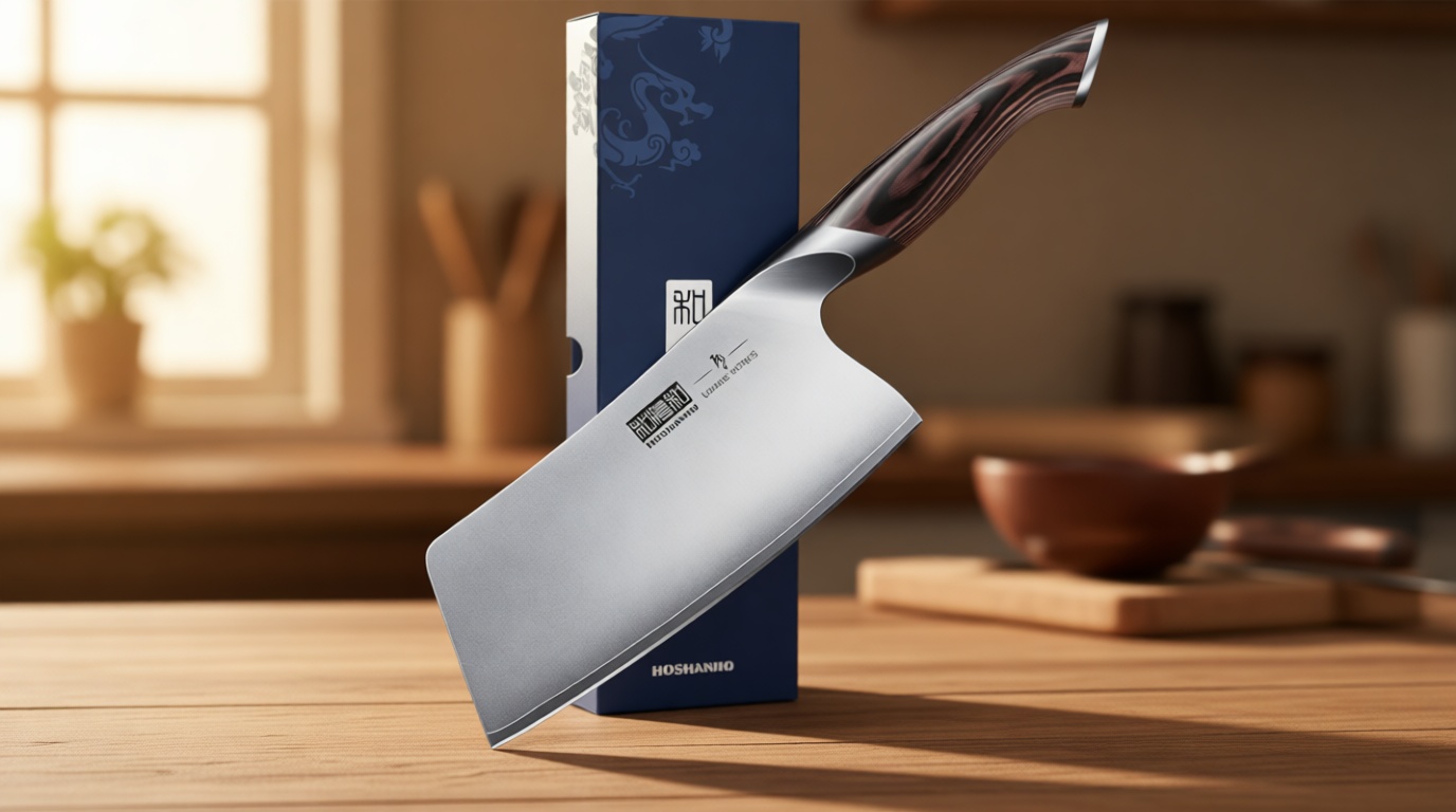 HOSHANHO Cleaver Knife 7 Inch, Ultra Sharp Japanese High Carbon Steel Vegetable Meat Cleaver, Multifunction Chopper Butcher Knife for Home Kitchen and Restaurant