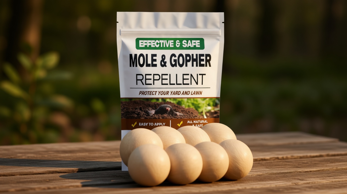 LEBMP Mole Repellent, Gopher Repellent, Groundhogs Repellant Outdoor, Vole Deterrent, Armadillo Repellent for Lawns, Keep Mole Out of Yard, Get Rid of Gophers, Covers Up to 120 Sq Ft-8Pcs