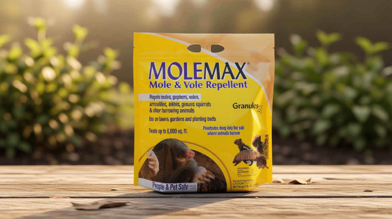 Bonide MOLEMAX Mole & Vole Repellent Granules, 10 lbs. Ready-to-Use, Outdoor Lawn & Garden Mole Control, People & Pet Safe