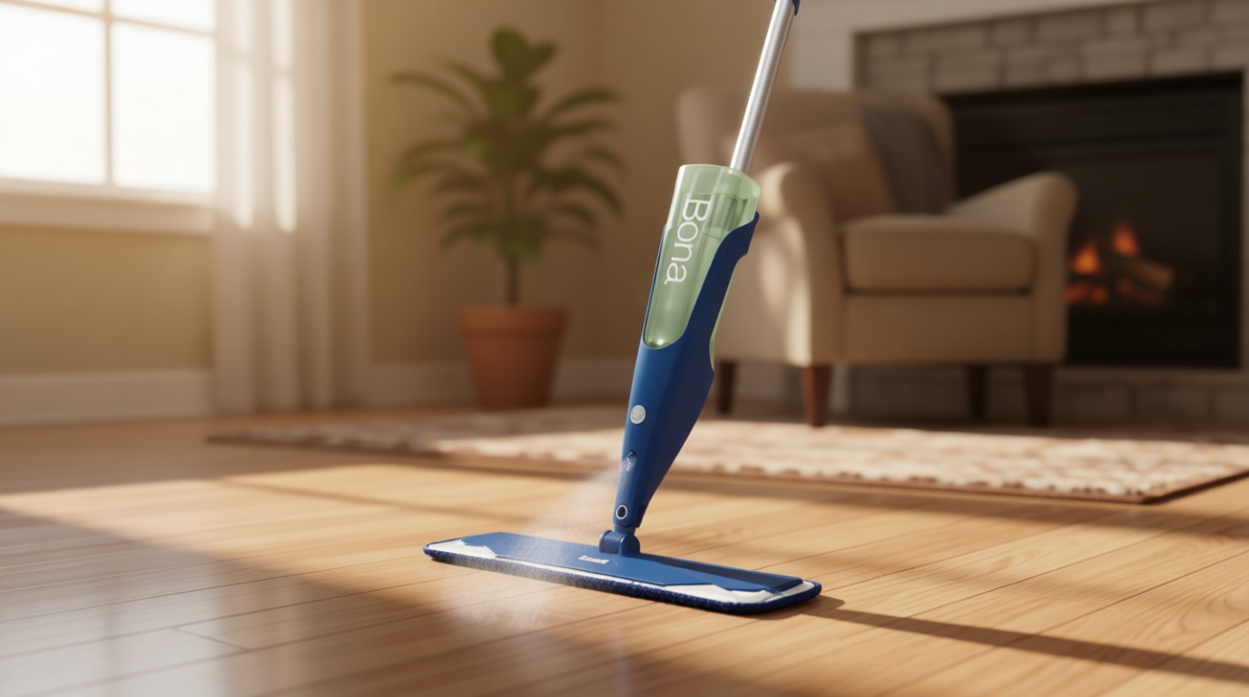 Bona Premium Motion Multi-Surface Floor Spray Mop - Includes Multi-Surface Floor Cleaning Solution and Machine Washable Microfiber Cleaning Pad - for Stone, Tile, Laminate, and Vinyl Floors