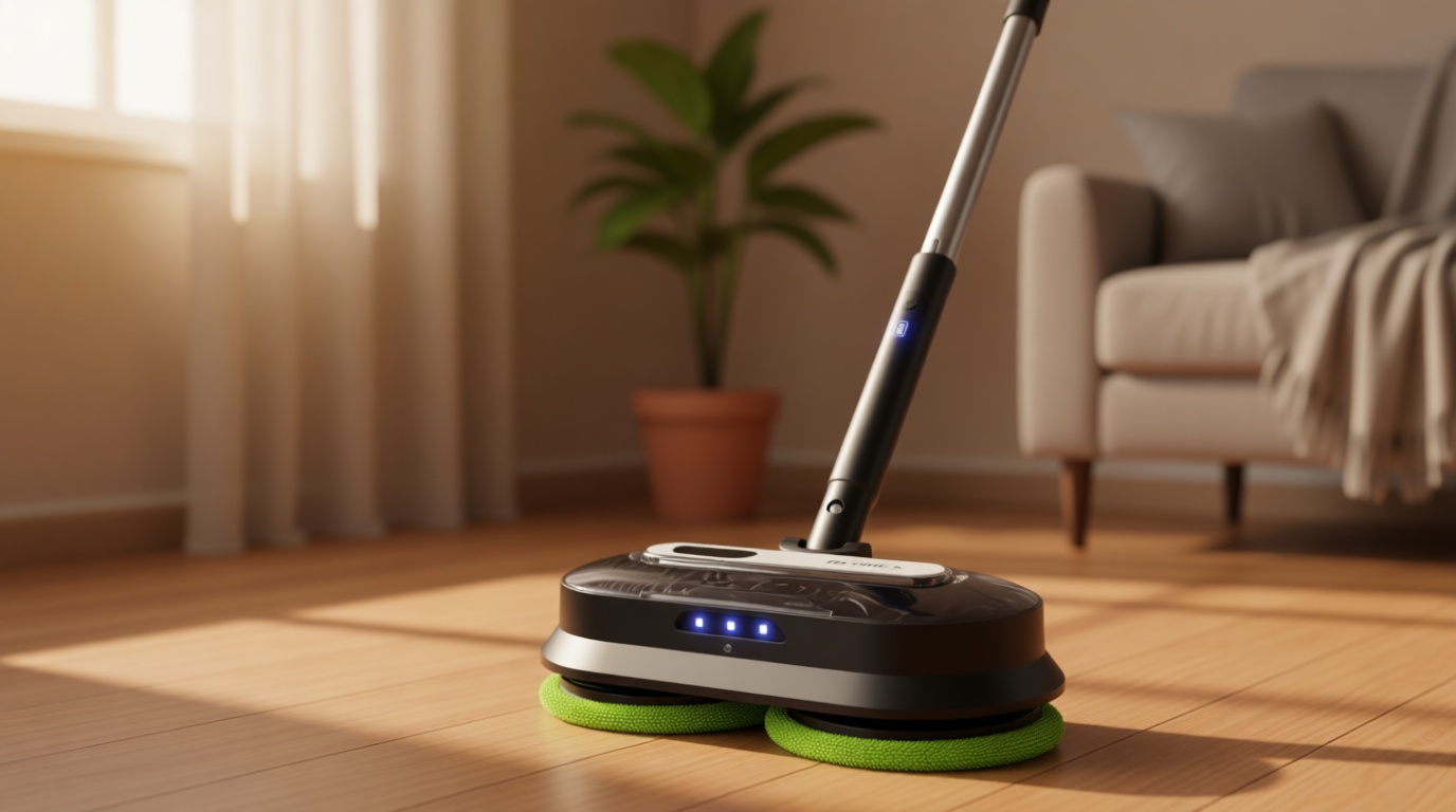 BLONEX Cordless Electric Mop with Spray & Detachable Water Tank, Lightweight Electric Spin Mop with Headlights for Hardwood Tile Laminate Floors, Long-Lasting Battery, Self-Propelled Floor Cleaner