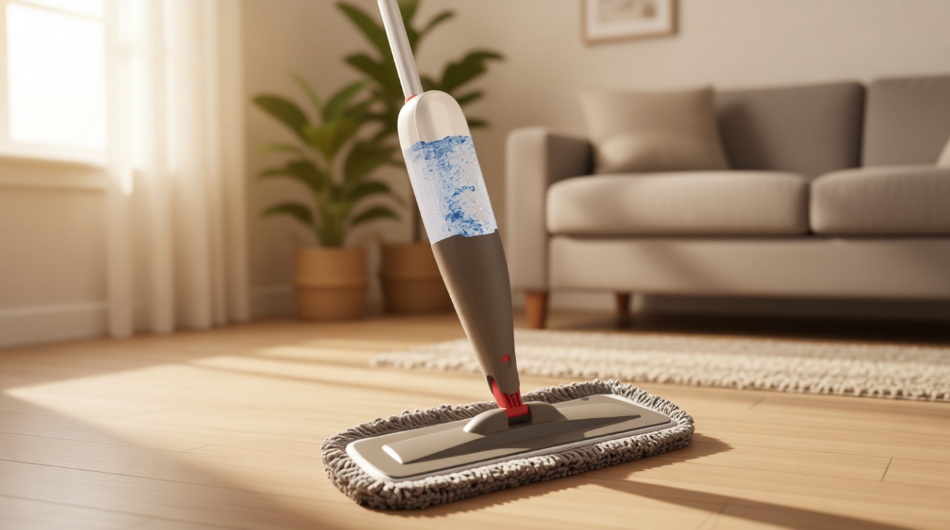 Spray Mop for Floor Cleaning with Washable Pads, Microfiber Wet Mops with 800 ml Refillable Bottle,Reusable Dust Mops with Sprayer for Hardwood Laminate Vinyl Tile Cleaning