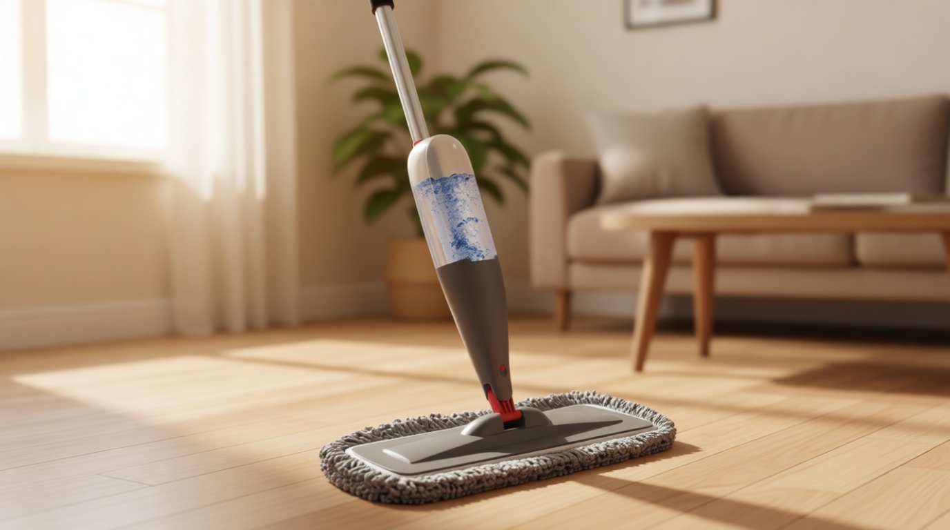 Spray Mop for Floor Cleaning with Washable Pads, Microfiber Wet Mops with 800 ml Refillable Bottle,Reusable Dust Mops with Sprayer for Hardwood Laminate Vinyl Tile Cleaning