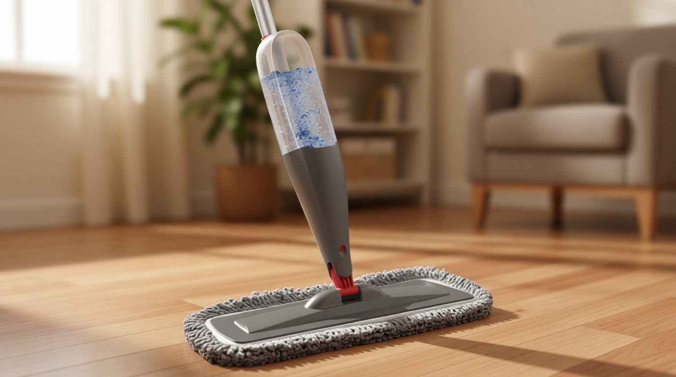 Spray Mop for Floor Cleaning with Washable Pads, Microfiber Wet Mops with 800 ml Refillable Bottle,Reusable Dust Mops with Sprayer for Hardwood Laminate Vinyl Tile Cleaning