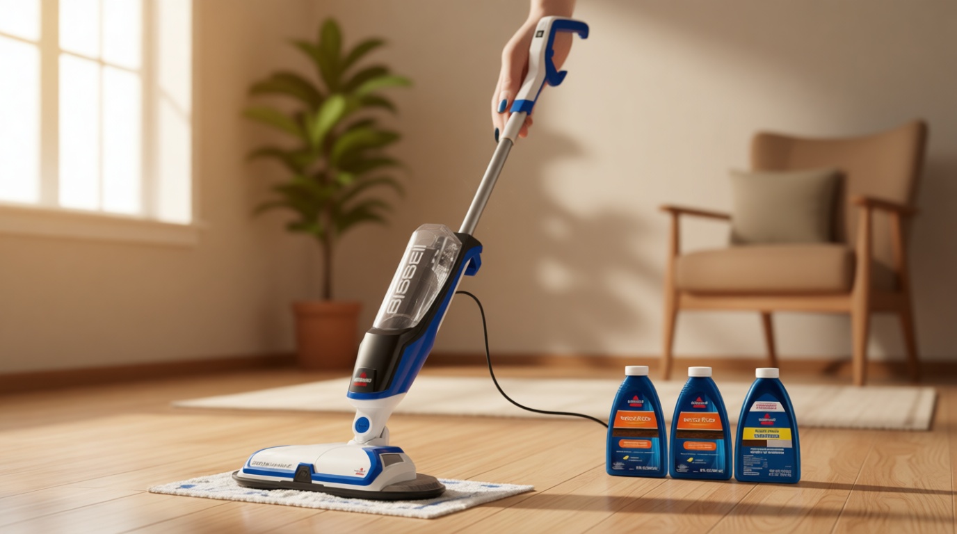 Bissell® SpinWave Hard Floor Expert Corded Spin Mop Cleaner with Washable mop Pads for Sealed Hard Floors, 20393