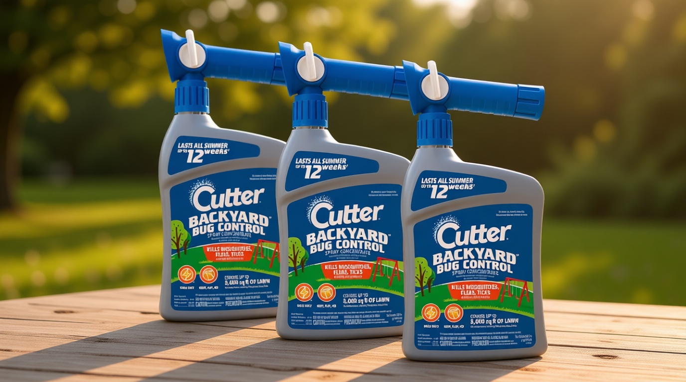Cutter Backyard Bug Control Spray Concentrate (3 Pack), Kills Mosquitoes, Fleas & Listed Ants, 32 fl Ounce