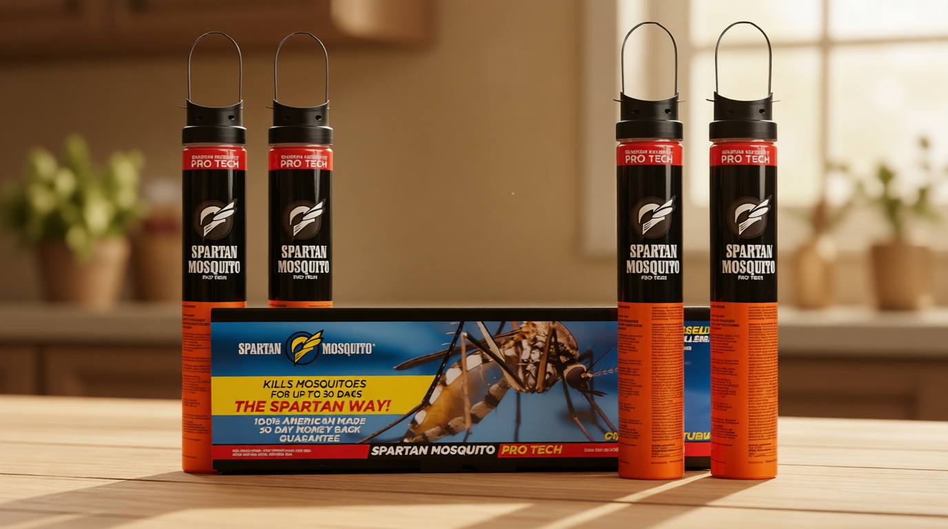 Spartan Mosquito Pro Tech - 1 Acre Pack 4 Tubes (2 Boxes) 100% American Made