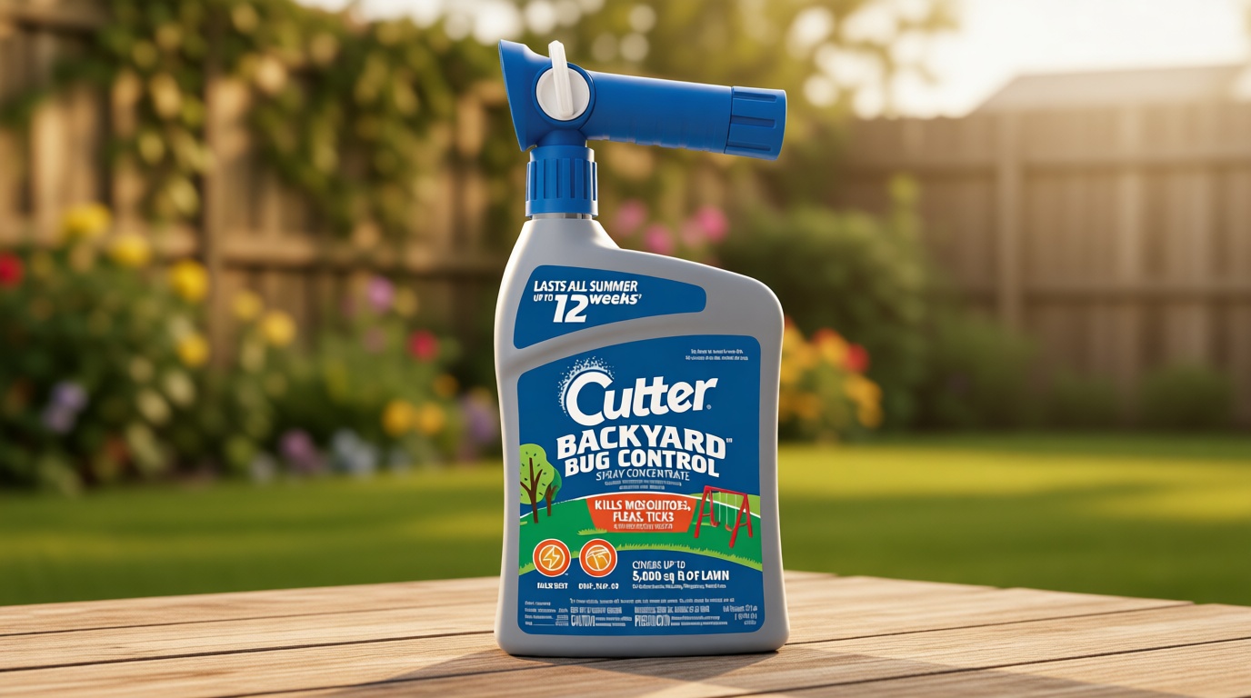 Cutter Backyard Bug Control Spray Concentrate, Mosquito Repellent, Kills Mosquitoes, Fleas & Listed Ants, 32 fl Ounce