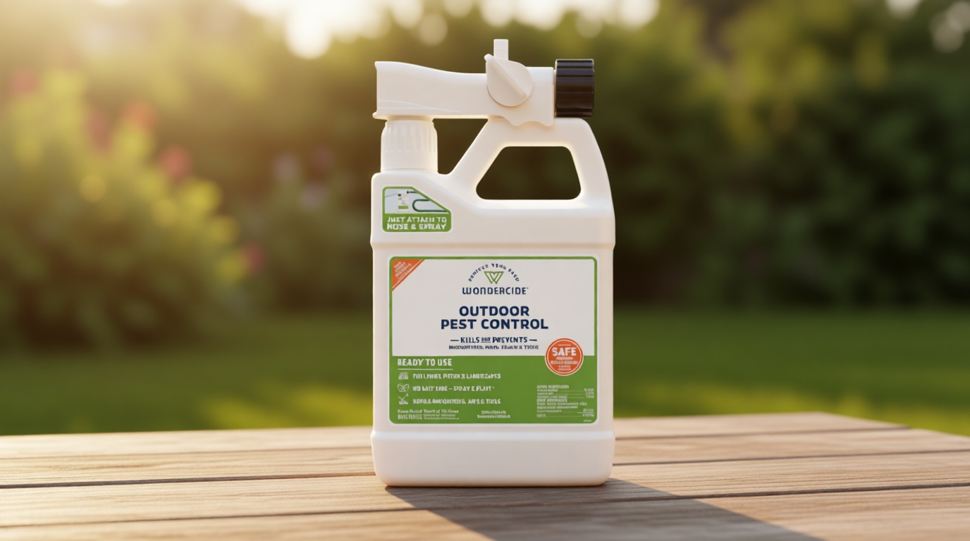 Wondercide - Outdoor Pest Control Spray with Natural Essential Oils - Mosquito, Ant, Insect Repellent, Treatment, Killer - Safe Around Pets Kids 32 oz