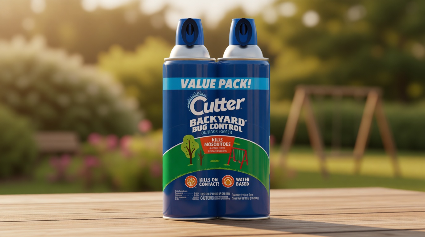 Cutter Backyard Bug Control Outdoor Fogger, Kills Mosquitoes, Fleas & Listed Ants, 16 Ounce, 2 Pack