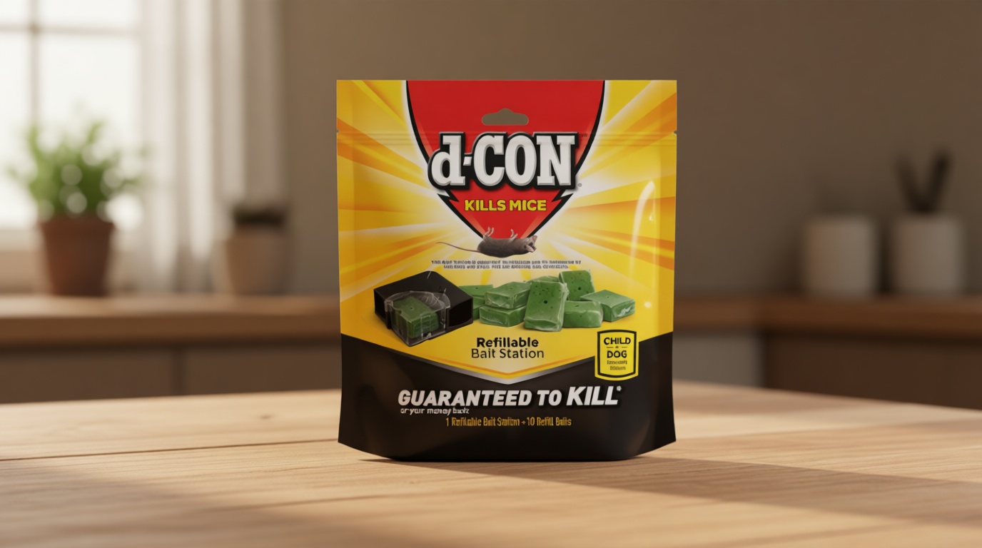 D-Con Refillable Corner Fit Mouse Poison Bait Station Refills, 10 Count