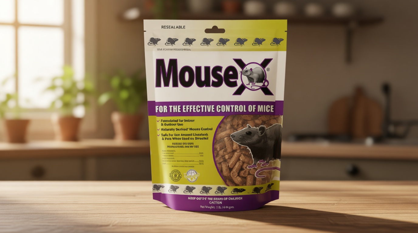 MouseX 1lb Bag, All-Natural Poison Free, Effective Against All Species of Rats and Mice - EcoClear Products