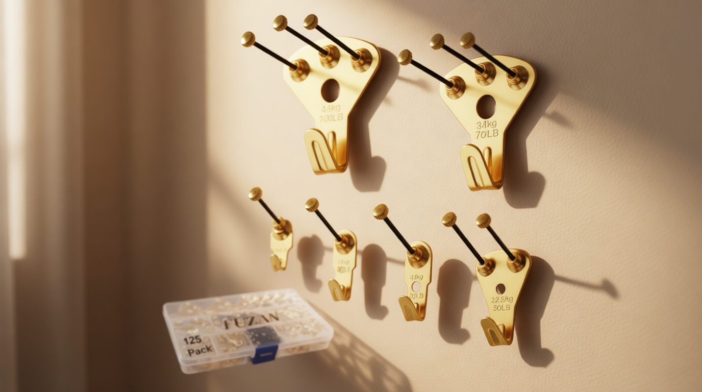 125 Pcs Heavy Duty Picture Hanging Kit With Nails for Wooden/Drywall - Professional Hangers for Canvas, Office Pictures, Clock, House Decoration - Holds 10-100 lbs