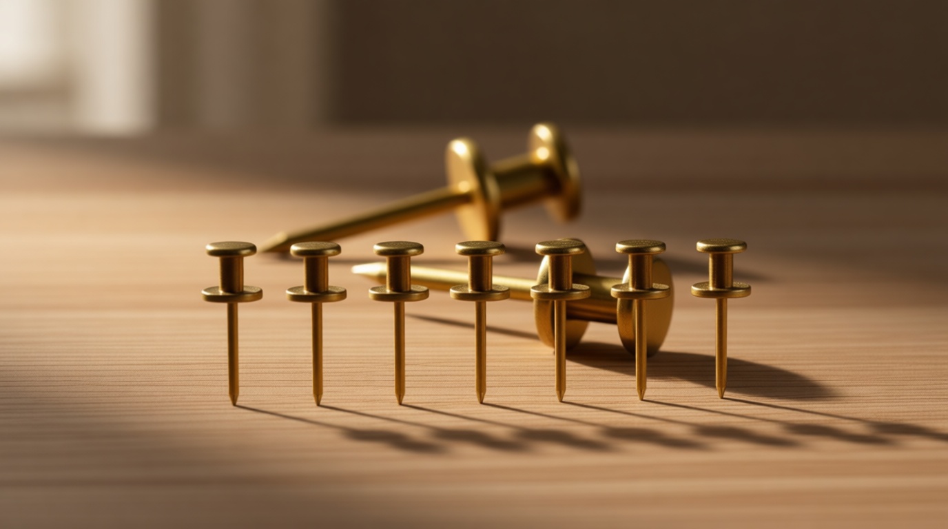 FUZANWJ Double Headed Picture Hangers(20lbs-50pcs), Picture Hanging Nails, Thumb Tacks , Picture Nails, Wall Nails for Hanging, Professional Plaster Picture Hooks for Wooden Wall or Drywall