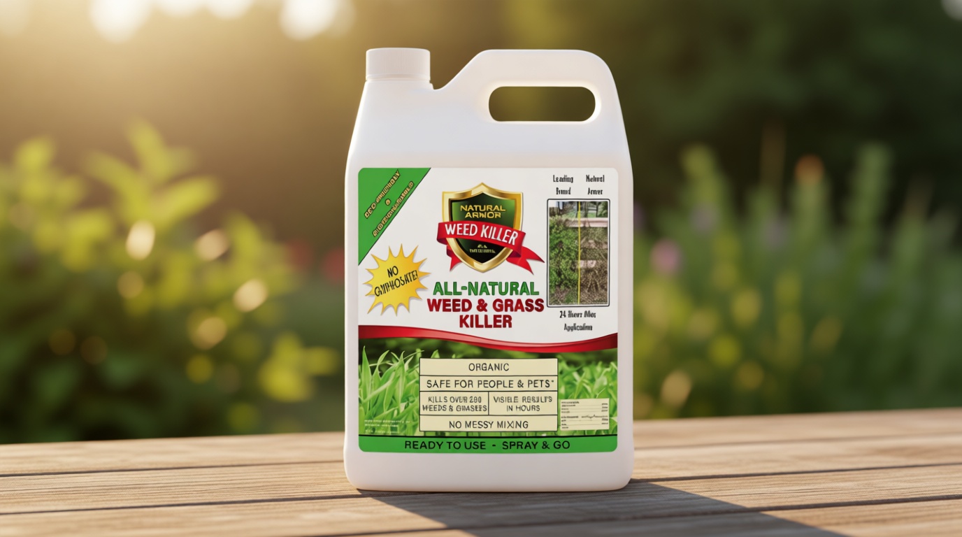 Natural Armor Weed and Grass Killer All-Natural Concentrated Formula. Contains No Glyphosate (128 OZ. Gallon Refill)