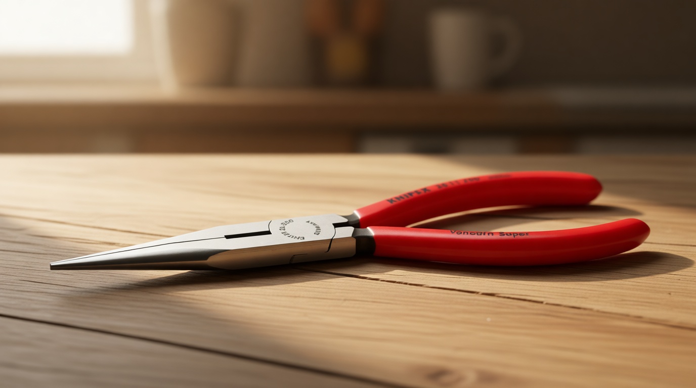 KNIPEX 26 11 200 Long Nose Pliers With Cutter 8-Inch