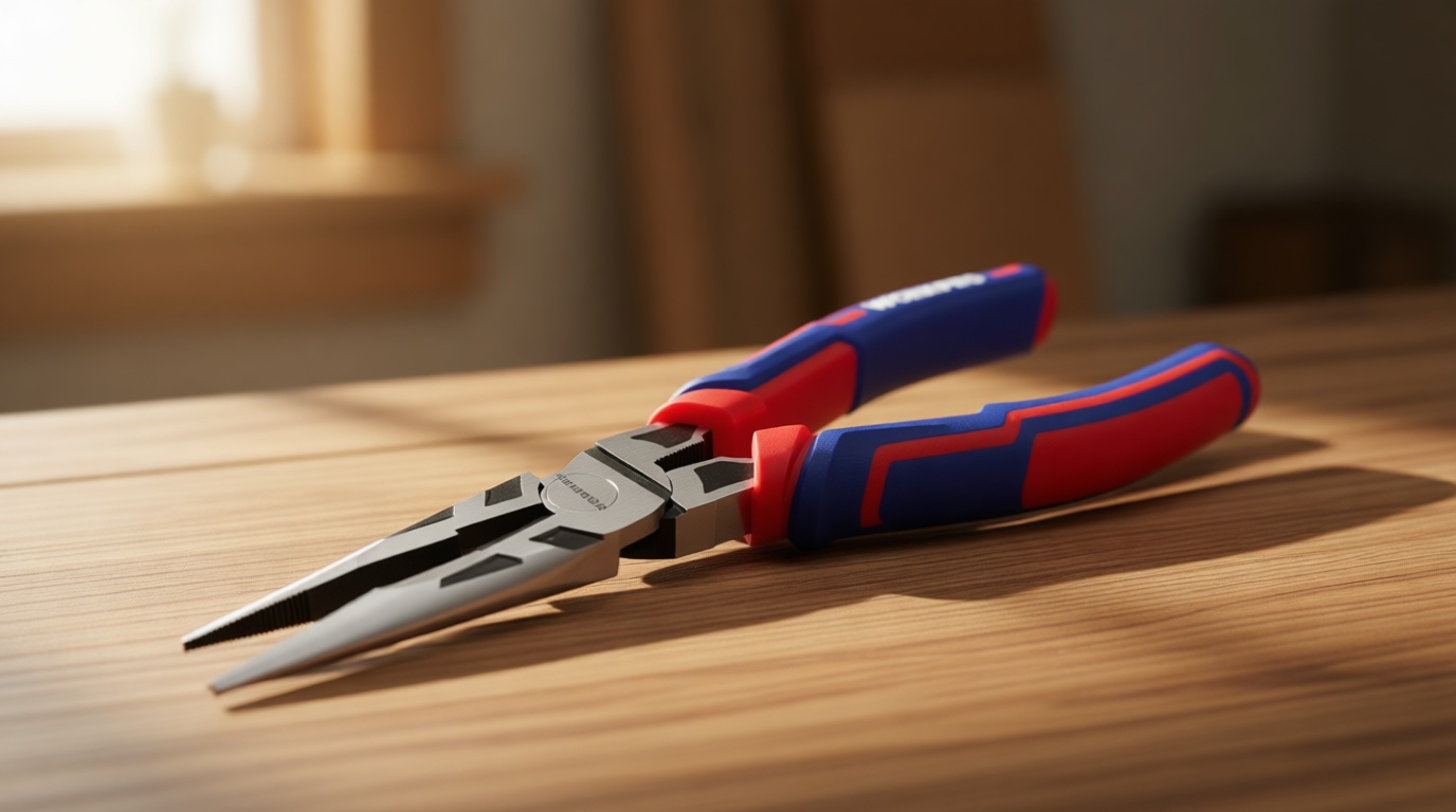 WORKPRO Premium 6” Needle Nose Pliers, Paper Clamp Precision, Heavy-Duty CRV Steel, Soft Grip with Wire Cutter, Long Nose Cutting Pliers