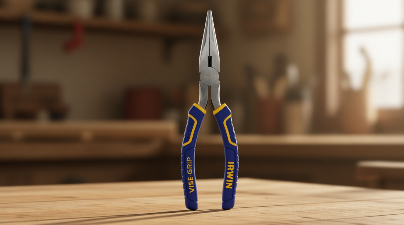 IRWIN VISE-GRIP Long Nose Pliers with Wire Cutter, 8-Inch (2078218)