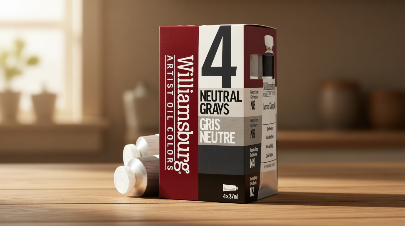 Golden Artist Colors Williamsburg Oil Neutral Gray 4pc Set