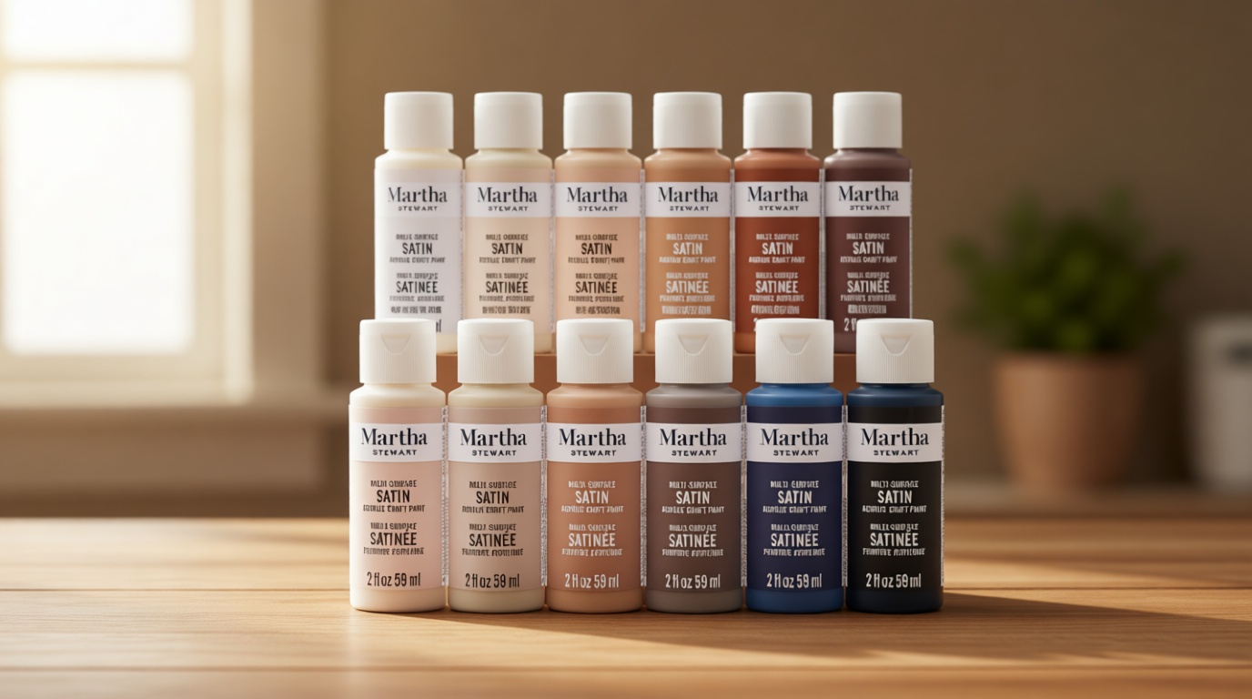 Martha Stewart, Multi-Surface Satin 12 pc Paint Set, Elevated Neutrals