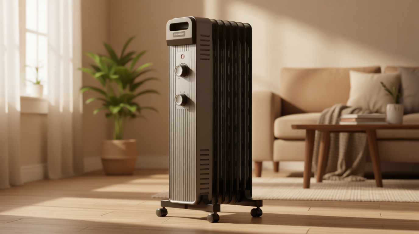 Pelonis Oil Filled Radiator Heater for Large Space, 2025 Upgraded, Space Heaters with 1500W Quiet Warmth Radiant Heater, 3 Heating Modes, Overheat & Tip-Over Protection, Adjustable Thermostat, Black
