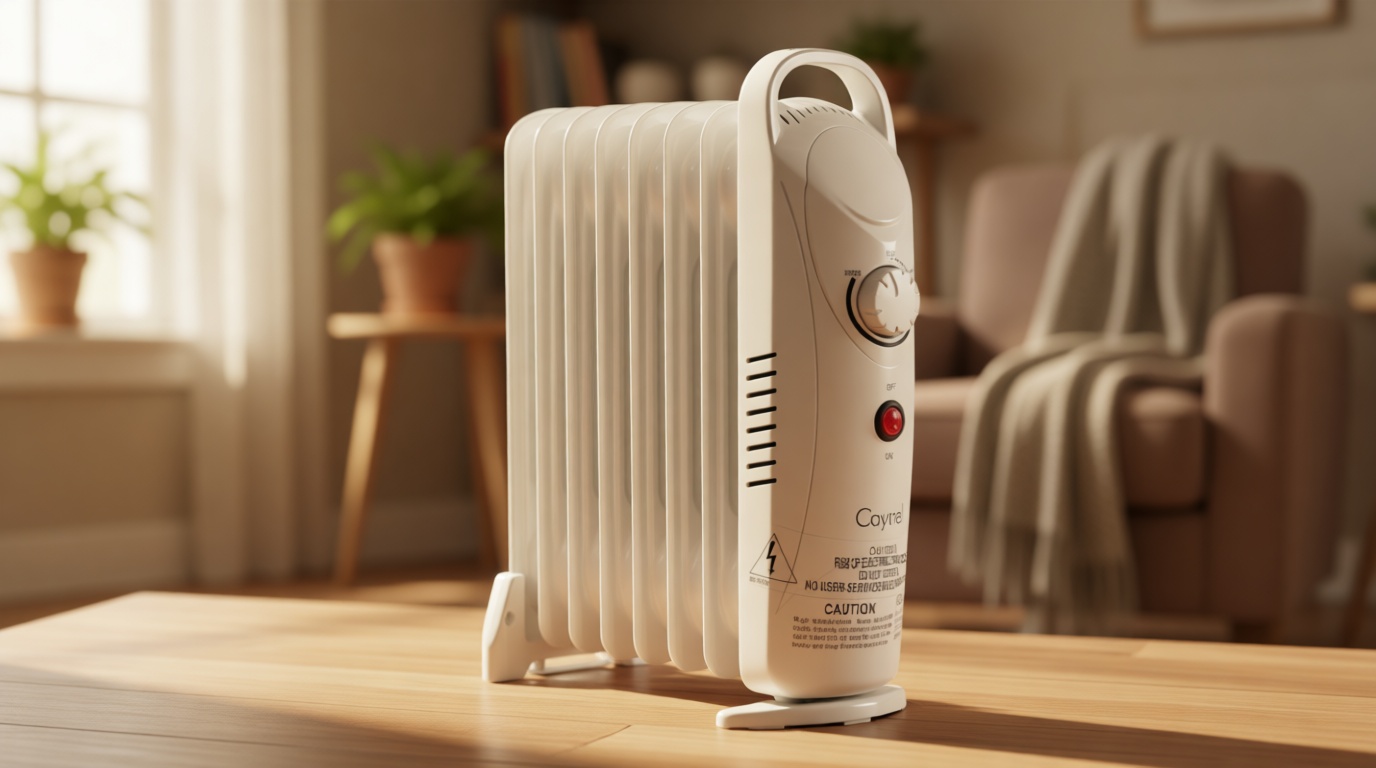 Caynel Oil-Filled Radiator Space Heater, White