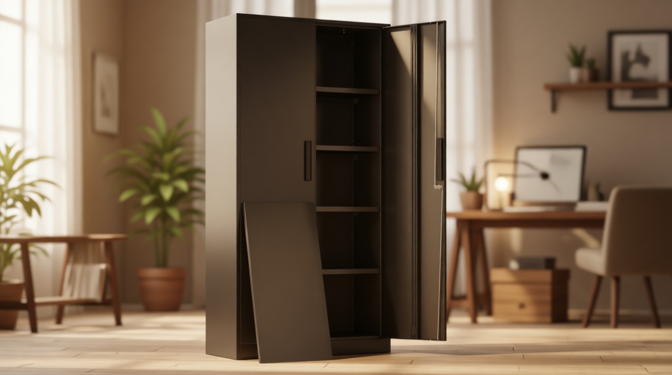 Greenvelly Metal Storage Cabinet, 72" Black Steel Garage Cabinet with Doors and Adjustable Shelves, Metal Cabinet with Lock,Garage Cabinets and Storage System for Garage,Home Office,School Global Recycled Standard