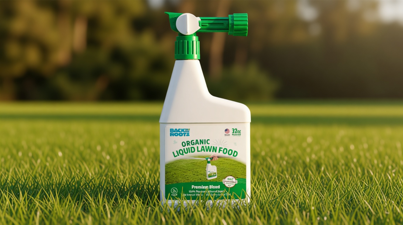 Back to the Roots 100% Organic USA-Made Liquid Lawn Food 32oz Covers 2,000 sq ft Safe for Pets and All Lawn Types
