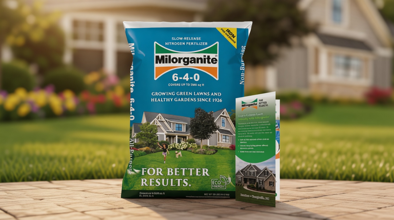 Milorganite All-Purpose Eco-Friendly Slow-Release Nitrogen 6-4-0 Fertilizer, 32 lb Bag - for Lawns, Flowers, and Gardens - Includes Bonus Feeding & Spreader Tips Brochure