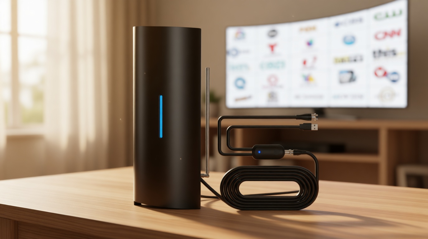 2026 Upgraded TV Antenna, Digital Antenna for Smart TV Indoor/Outdoor with Strongest Booster, HD TV Antenna for Local Channels with Telescopic Antenna Pole, Supports 8K 4K 1080P-40ft Coax Cable