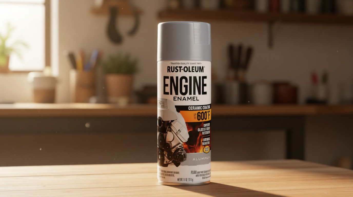 Rust-Oleum 366428 Engine Enamel Spray Paint, 11 oz, Aluminum