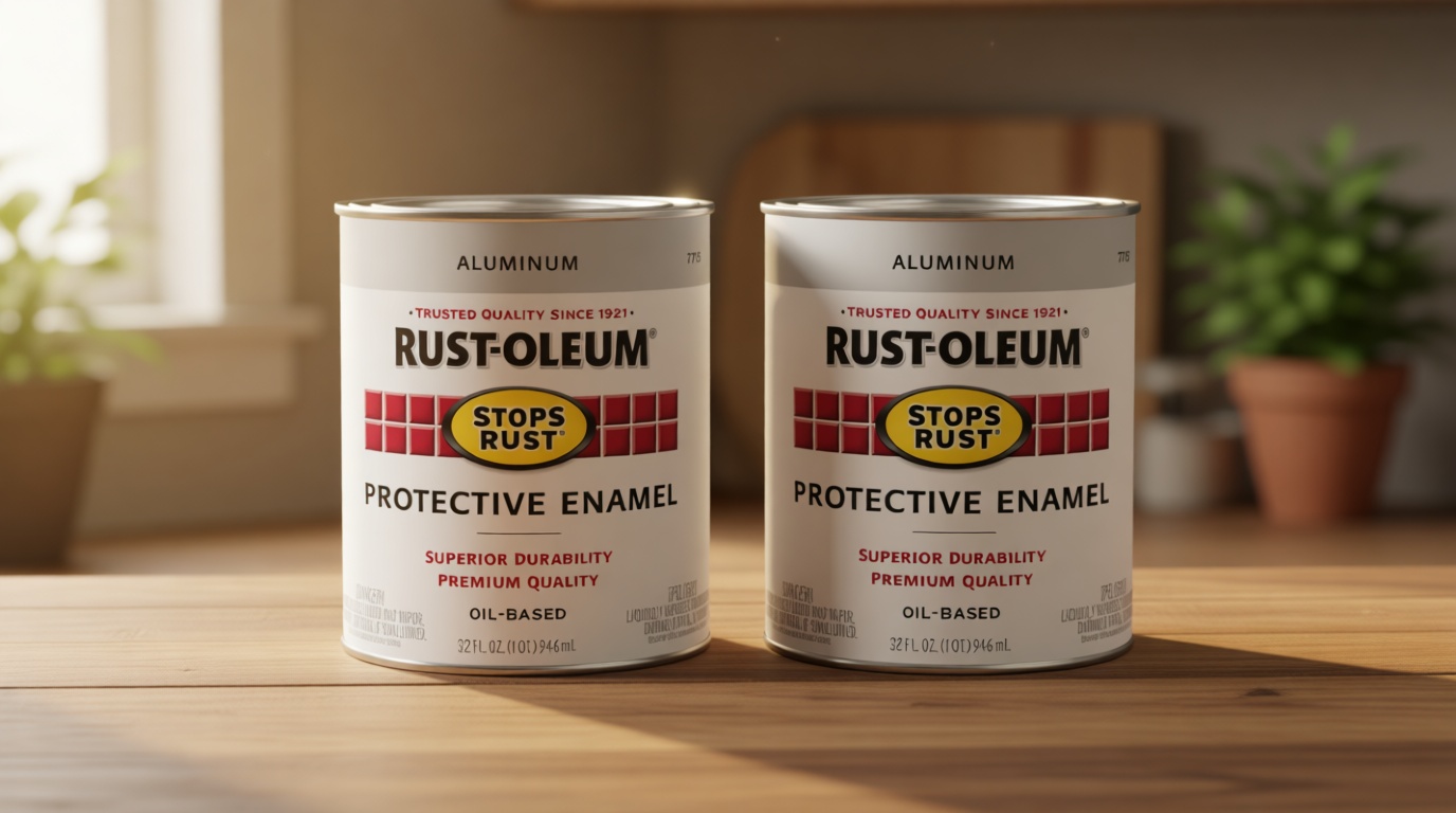 Rust-Oleum 7715502-2PK Stops Rust Brush On Paint, Quart, Metallic Aluminum, (Pack of 2)