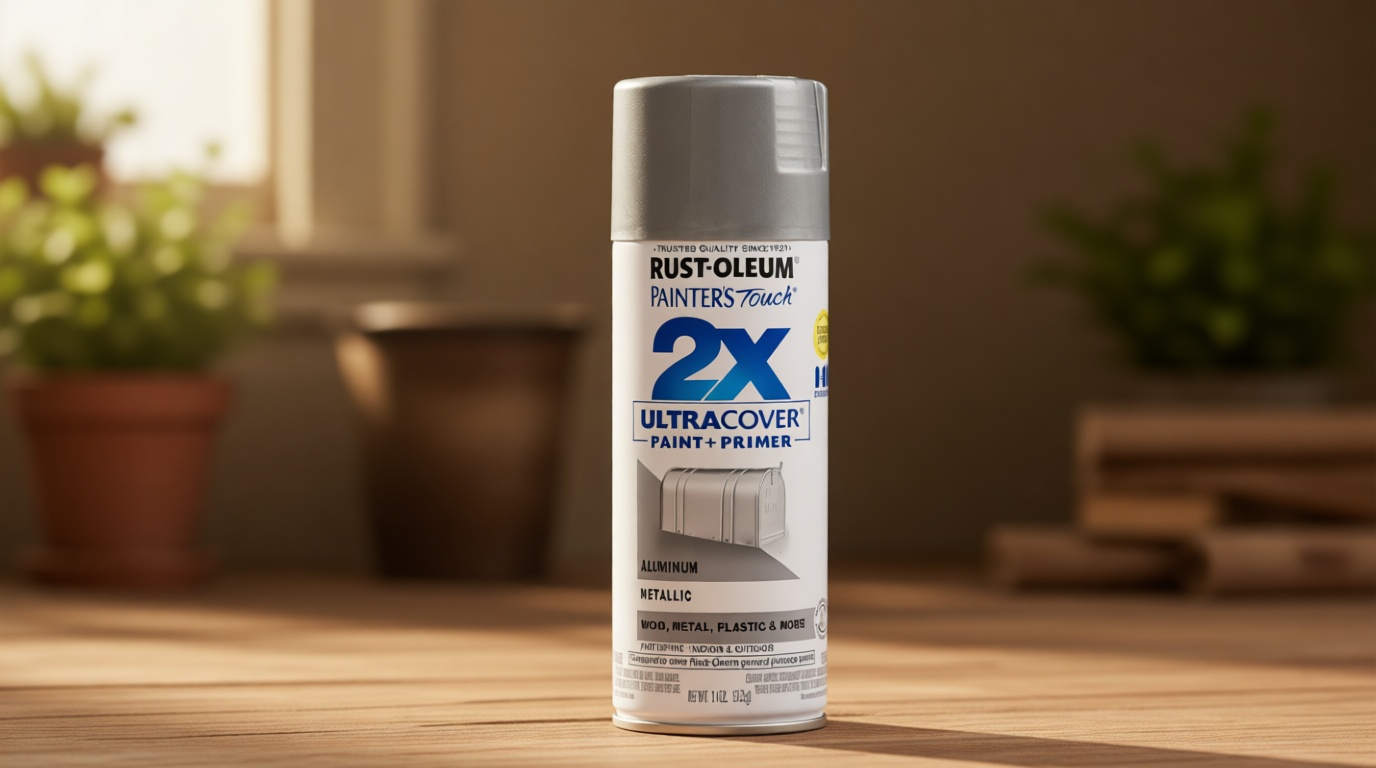 Rust-Oleum 249128 Painter's Touch 2X Ultra Cover Spray Paint, 11 oz, Metallic Aluminum