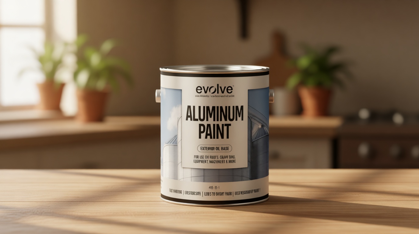 EVOLVE Aluminum Paint, 1 Gallon – Oil-Based Rust Protection for Roofs, Grain Bins & Equipment