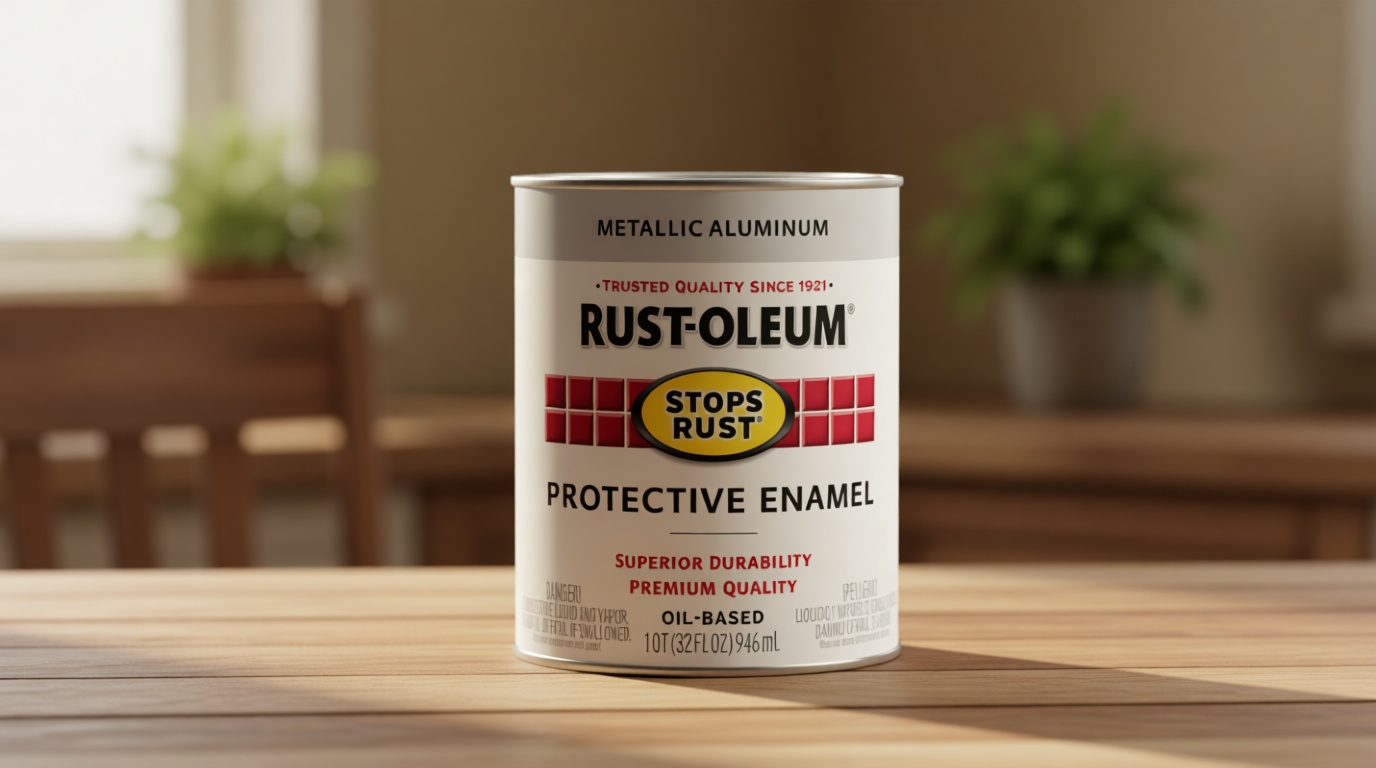 Rust-Oleum Stops Rust Metallic Aluminum Oil-Based Industrial Enamel Paint Quart