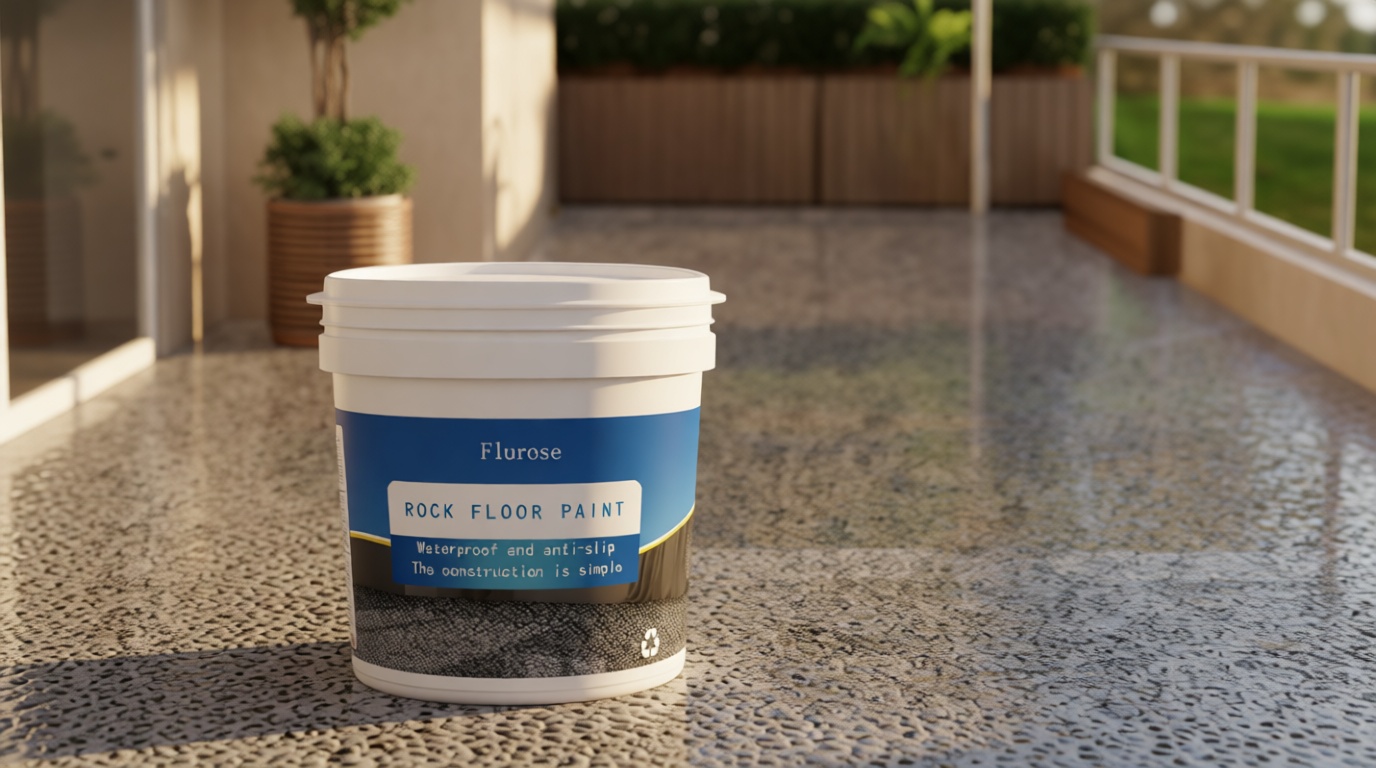 Epoxy Colored Sand Floor Paint, High-Gloss Self-Leveling Epoxy Coating for Interior & Exterior Surfaces, Wear-Resistant & Non-Slip Marble Effect Finish, 35oz (1KG), Gray