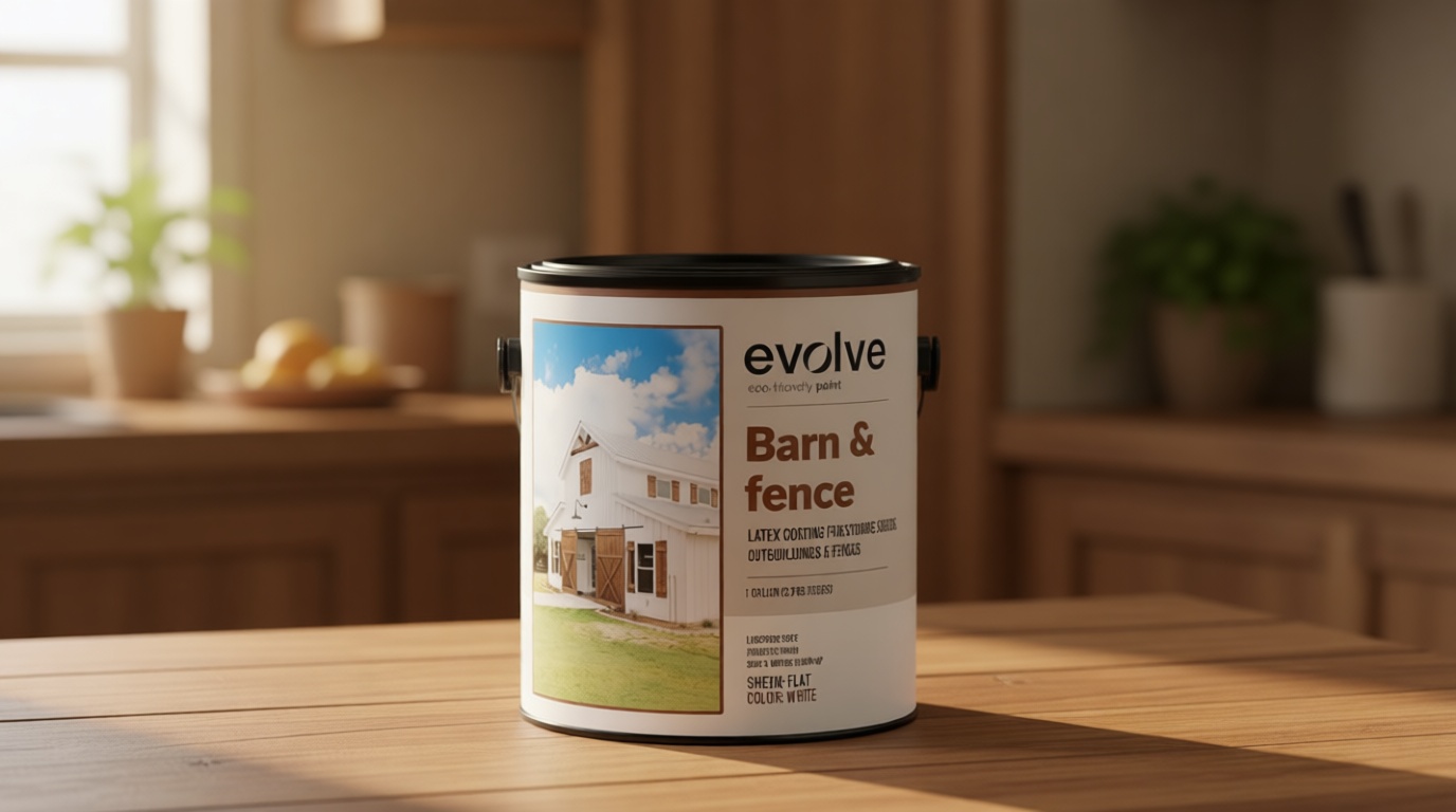 EVOLVE Barn & Fence Paint, Flat (White), 1 Gallon