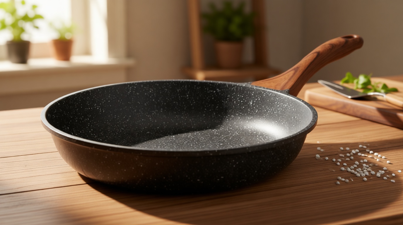 SENSARTE Nonstick Frying Pan Skillet, Swiss Granite Coating Omelette Pan, Healthy Stone Cookware Chef's Pan, PFOA Free (9.5 Inch) Recycled Claim Standard Blended